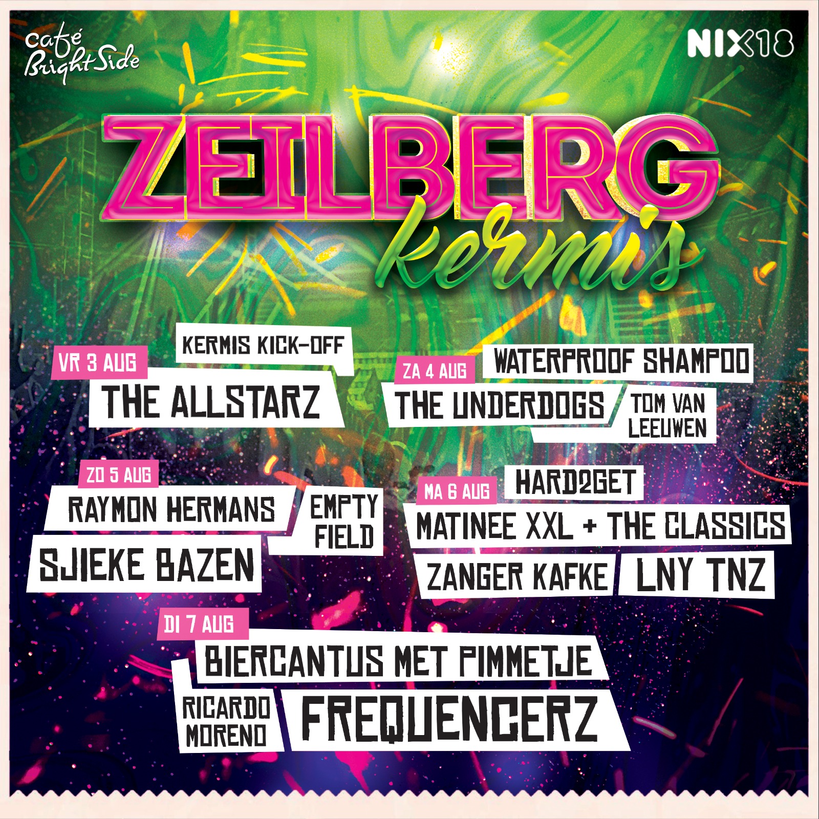 ZEILBERG KERMIS in Café Bright Side